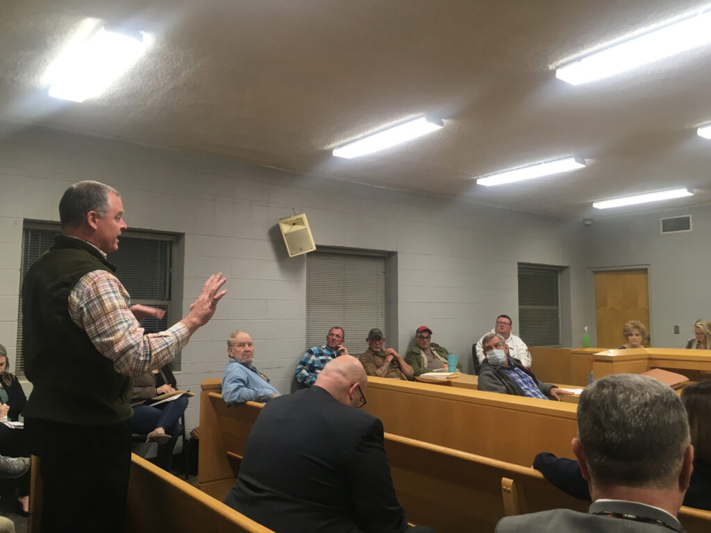 First Call Ambulance CEO Scott Yates addresses Cocke County Public Safety Committee